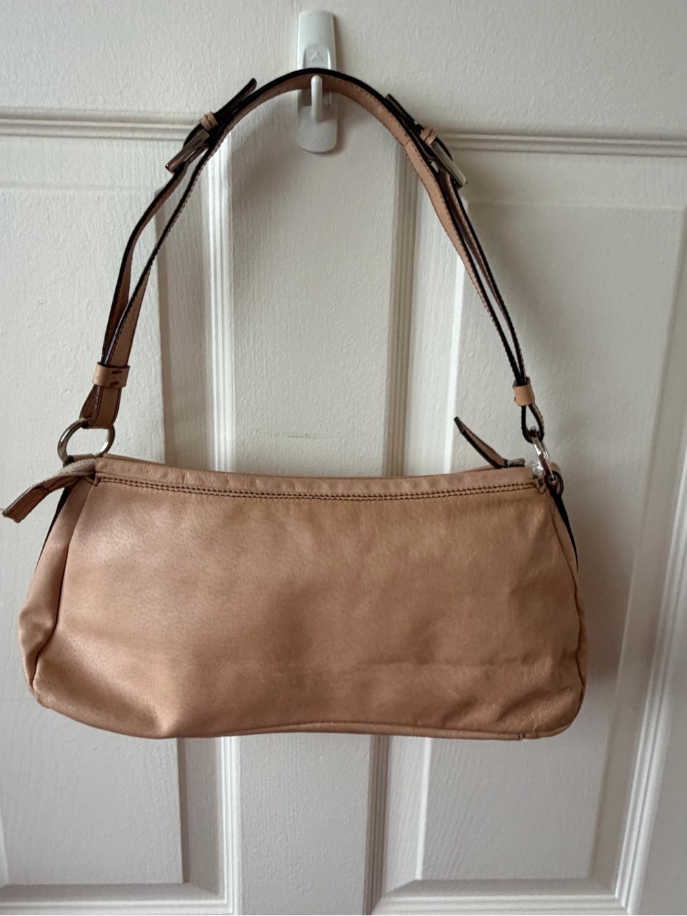 Blumarine Classic Soft Shoulder Bag in Light Tan